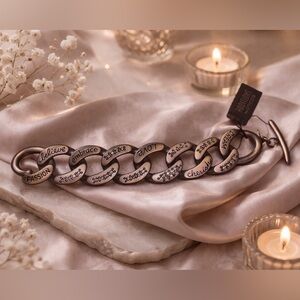 Chico's Additions "Cherished" Inspirational Link Bracelet - New Old Stock